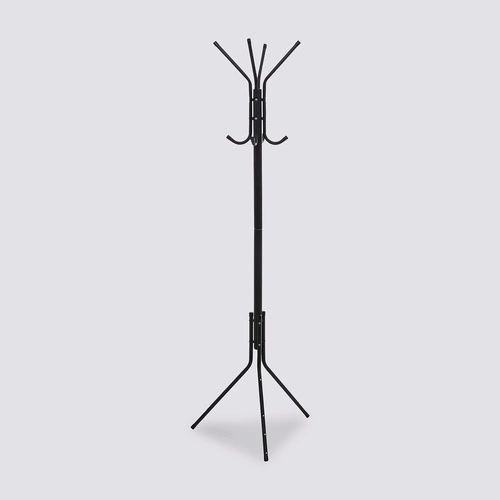 Stojanový věšák Flixecourt černý kovový moderní do předsíně loft industriální