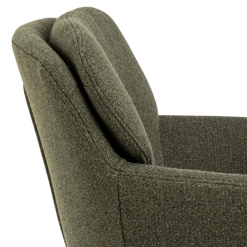 Jídelní židle Dora Actona zelená čalouněná s područkami moderní na kovových nohách