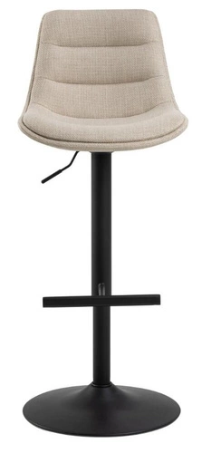 Barová židle Adisa béžová čalouněná s opěrkou otočná do kuchyně a k ostrůvku moderní 65 cm