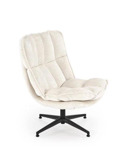 Otočná relaxační křeslo Florens krémová do obýváku moderní látka Intesi