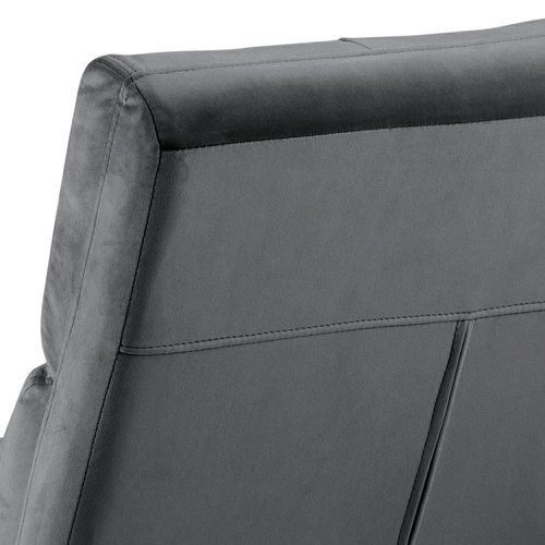 Křeslo do obýváku Alba VIC sametové na lyžinách šedé moderní glamour Actona