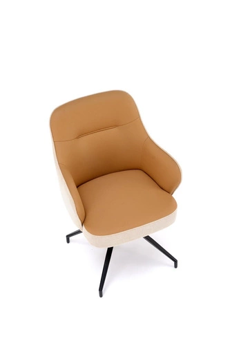 Otočná židle Connery Intesi čalouněná do jídelny a obýváku skandinávská s područkami