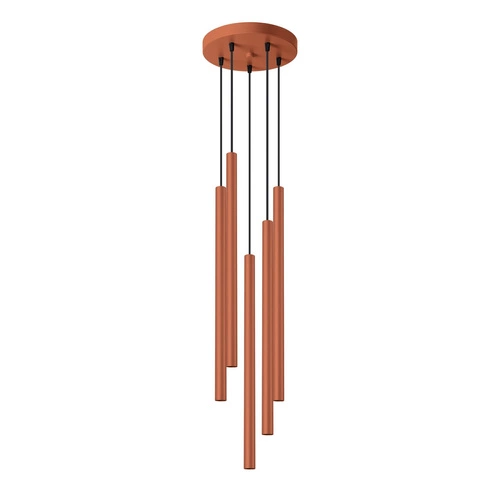 Visící lampa PASTELO 5P okrová červená