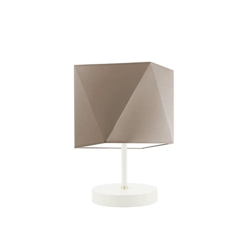 Noční lampička do ložnice PASADENA moderní béžová s látkovým stínidlem LYSNE 30 cm