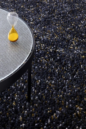 Vlněný koberec shaggy Shaggy Rocks modrý 250x350 moderní do obýváku Carpets&More