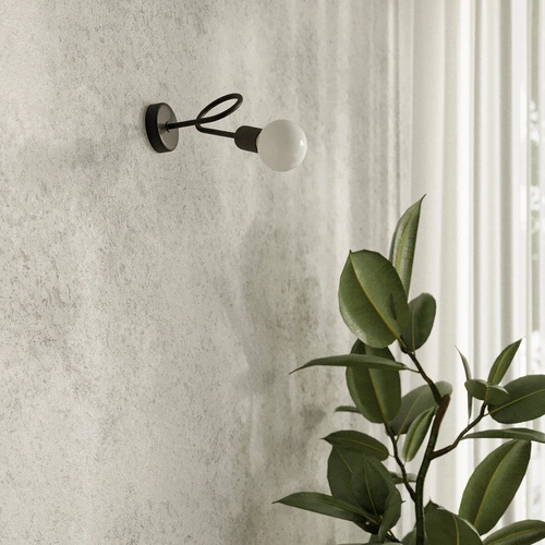 Lustr lustrální LOOP 5 černý do obýváku a jídelny moderní stropní lustr 55 cm