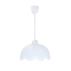 Závěsné svítidlo Bratek bílé skleněné moderní do obýváku a ložnice snadné čištění