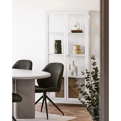 Keramická váza Natu zelená kulatá 25,5 cm dekorativní do obýváku