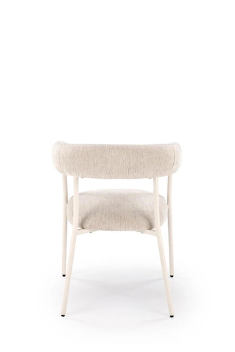 Čalouněná jídelní židle Senia Intesi béžová s područkami moderní skandinávský styl