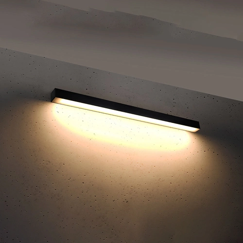 Nástěnné LED svítidlo Pinne 90 cm černé moderní do obýváku, ložnice a chodby