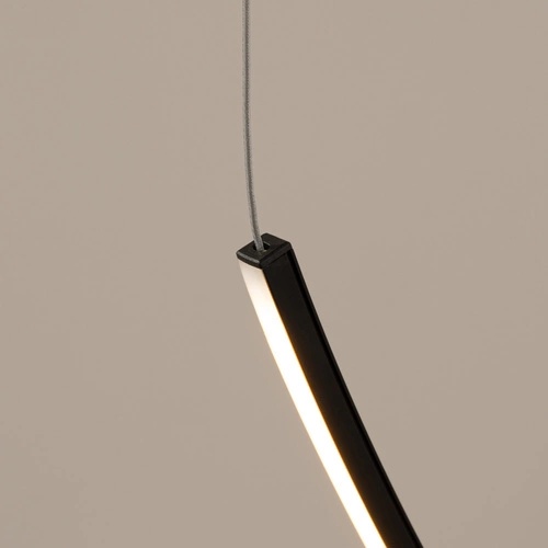 Moderní LED lustr ALVAR 1 černý nad stůl do obýváku a jídelny Thoro