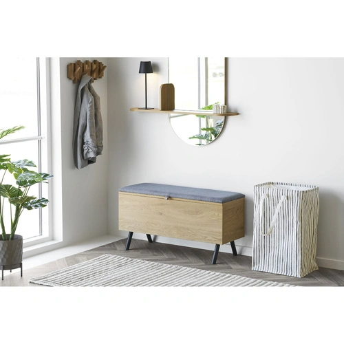 House Nordic Argos béžovo‑černý obdélníkový koš na prádlo 38x28x58 cm