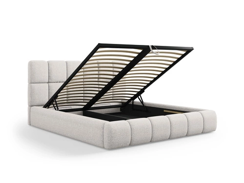 Čalouněná postel Bellis šedá 140x200 s úložným prostorem moderní do ložnice