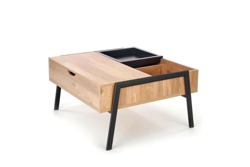 Konferenční stolek Mobis obdélníkový s výklopnou deskou a policí loftový do obýváku Intesi