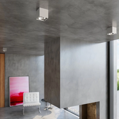 Šedý čtvercový stropní svítidlo BLAKE moderní kovové do kuchyně a obýváku Sollux 12x12 cm