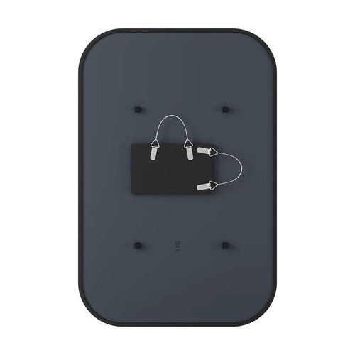 Obdélníkové zrcadlo Hub Umbra černé moderní na stěnu do předsíně a koupelny