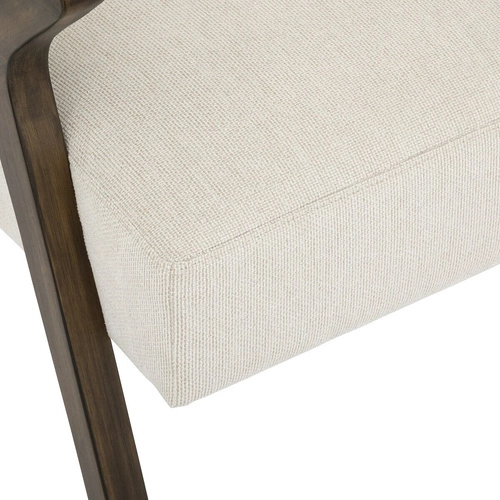 Relaxační křeslo Orac Atmosphera světlé béžové do obýváku retro s područkami čalouněné