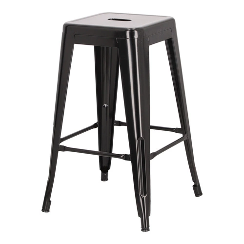 Barová židle Paris 66 cm černá inspirovaná Tolix OUTLET