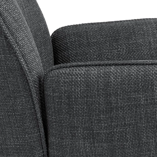 Otočná čalouněná židle Glenda Actona šedá s područkami do jídelny a obýváku