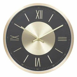 Nástěnné hodiny glamour Ariana 30 cm zlaté černé moderní do obýváku nebo ložnice