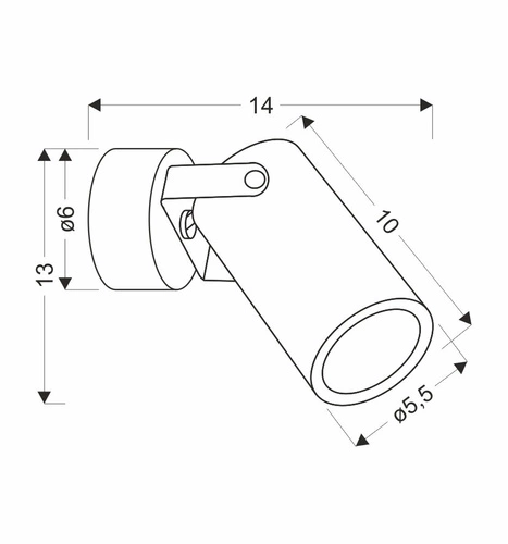 Nástěnné svítidlo Gary lampa černá 1x15W GU10 stínidlo černé