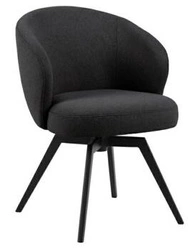 Otočená jídelní židle Darlene Actona čalouněná antracitová moderní skandinávská