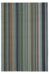 Venkovní koberec Spectro Stripes Emerald Marine Rust 140x200 moderní na terasu snadno čistitelný