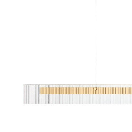 Moderní závěsné svítidlo LONGIN-120 LED zlaté 120 cm nad jídelní stůl Step into Design