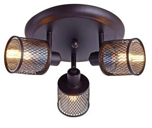 Stropní svítidlo Canabera stropní svítidlo coffee gold 3x40W E14 jantarové stínidlo