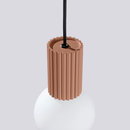 Závěsné svítidlo koule HALO 1 béžové skleněné do obýváku moderní SOLLUX LIGHTING
