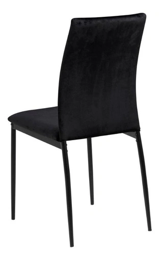 Židle Demina černá sametová do jídelny a obýváku moderní