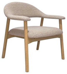 Křeslo Addi béžové boucle dub skandinávský do obýváku a ložnice Actona