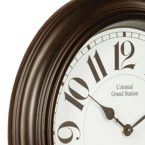 Nástěnné retro hodiny Moldi 40 cm hnědé do obýváku rustikální Atmosphera