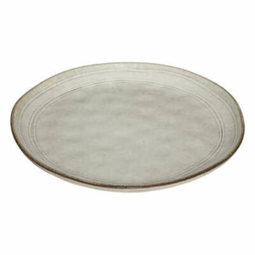 Keramický šedý talíř Flower 22 cm moderní do jídelny vhodný do myčky