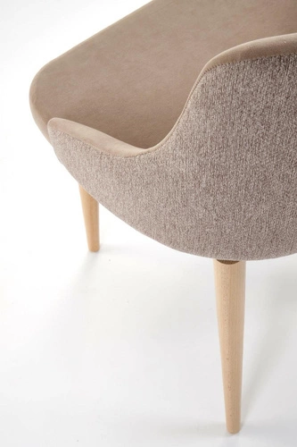 Otočná čalouněná židle Jurneya Intesi béžová do jídelny moderní s područkami