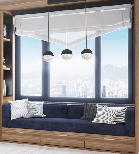 Závěsné LED svítidlo Furni černé 3bodové moderní do obýváku, ložnice nebo jídelny