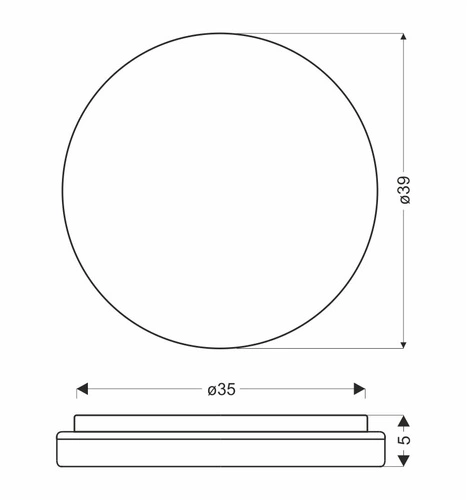 LED stropní svítidlo Gandava 38 cm bílodřevěné moderní do obýváku a ložnice 4000K