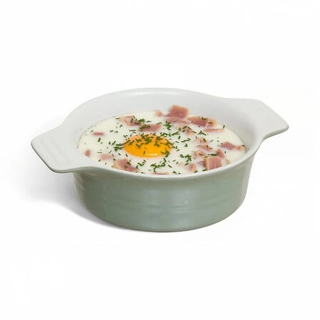 Intesi kulatá keramická zapékací mísa malá zelená na nákypy