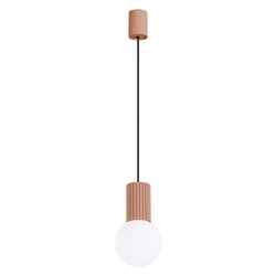 Závěsné svítidlo koule HALO 1 béžové skleněné do obýváku moderní SOLLUX LIGHTING