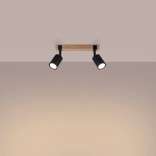 Stropní svítidlo FAGER 2 černé skandinávské nastavitelné do obývacího pokoje a ložnice LED GU10