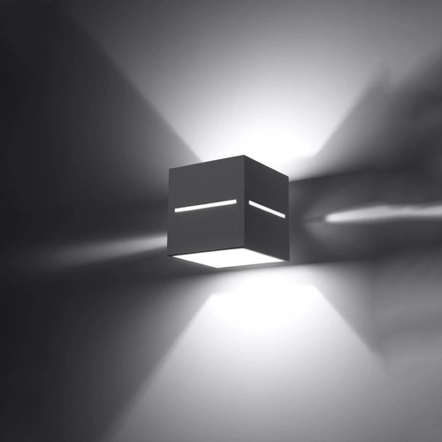 Moderní nástěnné svítidlo Lobo šedé hliníkové do obýváku a ložnice Sollux Lighting