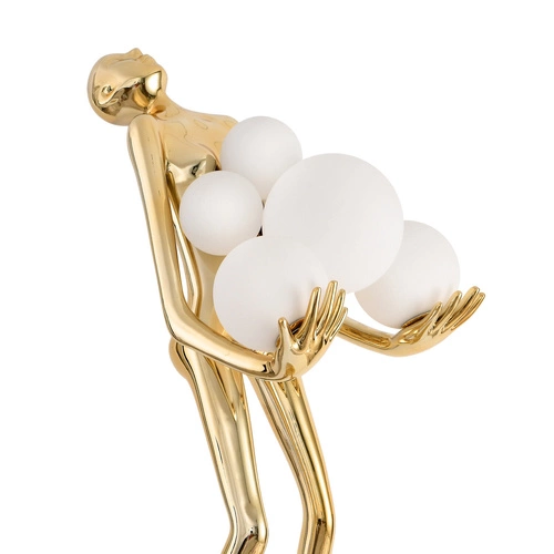 Stojací lampa WOMAN GOLD lesklá zlatá 180 cm