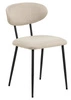 Jídelní židle Denise Actona čalouněná béžová skandinávský styl s černými nohami