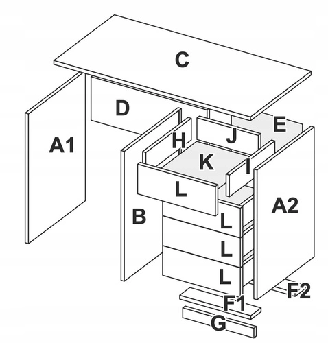 Ložnicová sestava nábytku Holly bílá