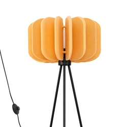 Moderní stojací lampa MULA 45 žlutá s plstěným stínidlem do obýváku