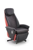 Rozkládací křeslo do obýváku Marco Intesi z černo-červené ekokůže moderní relaxační