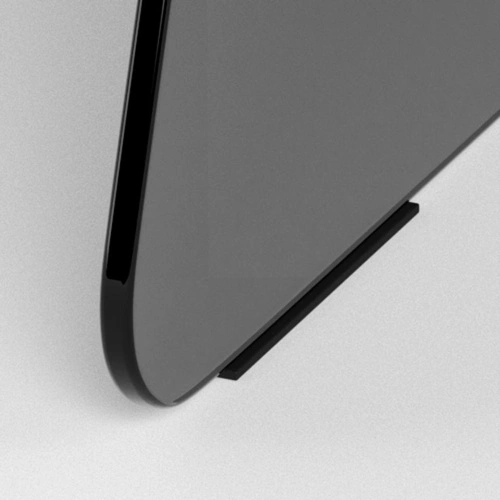 Konferenční stolek Samos 80 cm kulatý kouřové sklo černý moderní