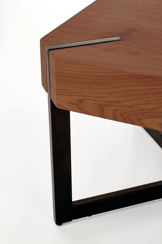 Konferenční stolek Frada obdélníkový ořechový černý loftový 110x60 cm do obývacího pokoje Intesi