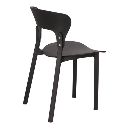 Černá židle Kabru Intesi moderní jídelní a zahradní židle z plastu snadno čistitelná