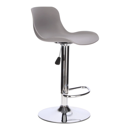 Barová židle s opěrkou Inge šedá výškově nastavitelná otočná moderní do kuchyně a k ostrůvku Intesi